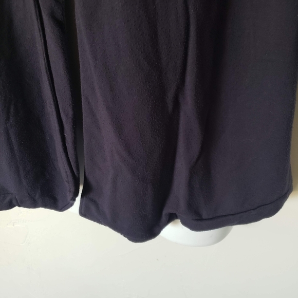 Theory Medium Navy Blue Draped Front Cardigan Quarter Sleeve Soft Cozy Sweater - Picture 5 of 8